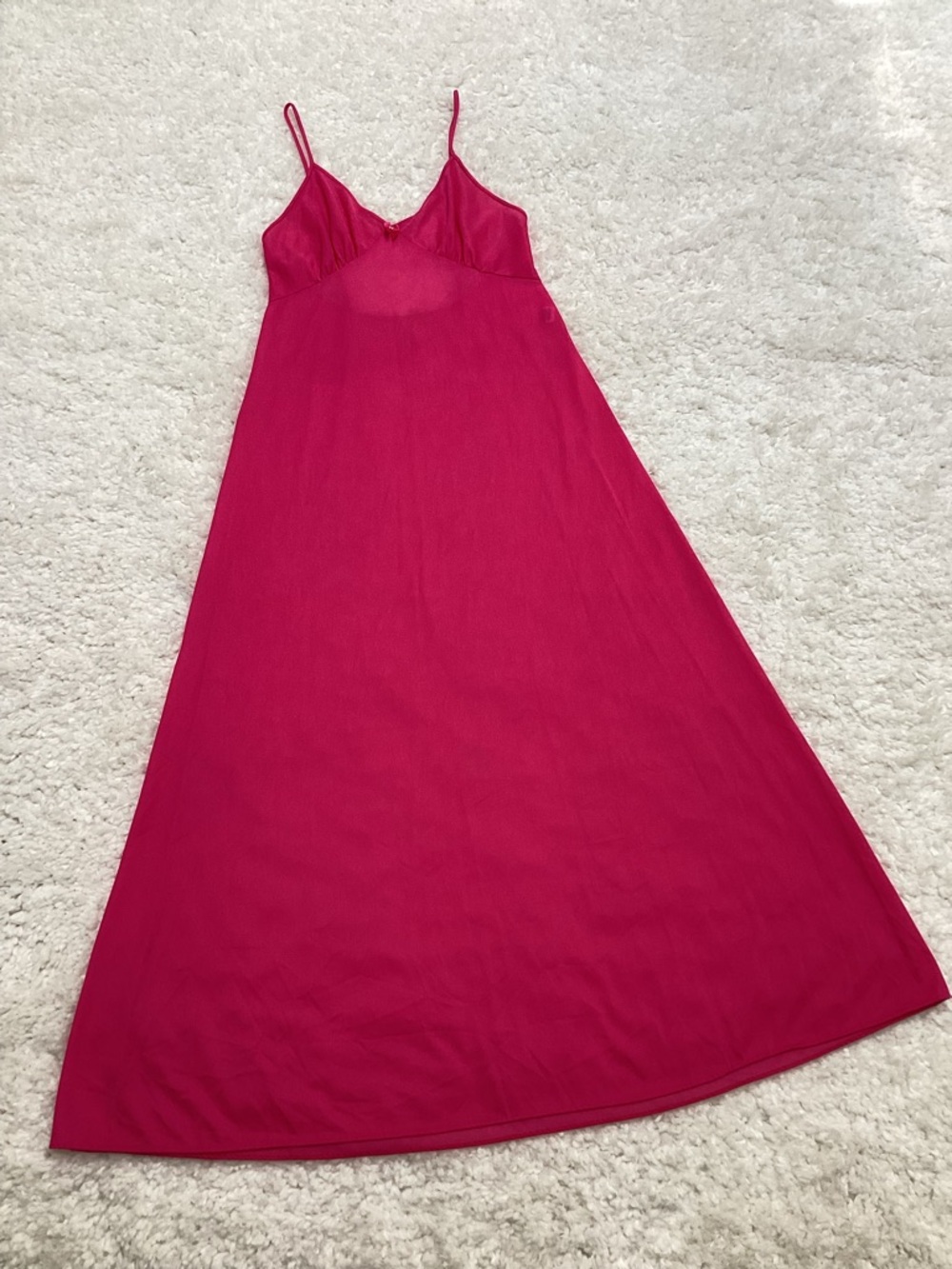 Vintage 100% Nylon Pink Nightgown Negligee - Picture 9 of 12